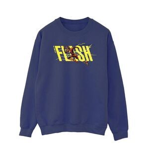 DC Comics Mens The Flash Lightning Dash Sweatshirt / Navy Blue